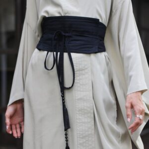 Wide belt, Japan Obi belt, Fabric belt, Linen belt, Rayon belt, Tassel belt, Belt with stones, Belt-sash