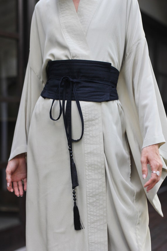 Wide belt, Japan Obi belt, Fabric belt, Linen belt, Rayon belt, Tassel belt, Belt with stones, Belt-sash
