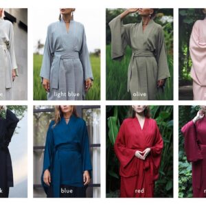 Black Kimono Dress, Japanese style, Long Robe, Short cape, free size
