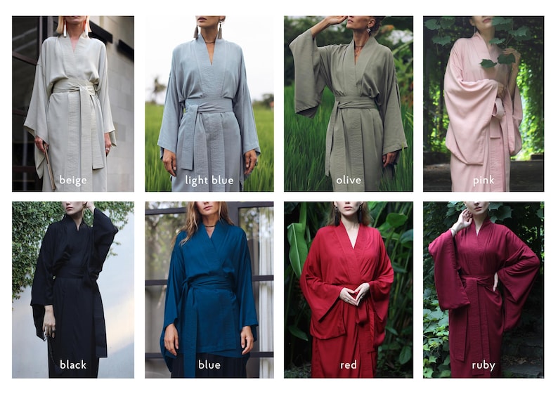 Black Kimono Dress, Japanese style, Long Robe, Short cape, free size