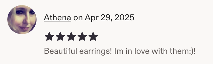 Customer review from Etsy